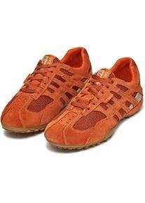 Schn&uuml;rschuh Geox "U SNAKE ORIGINAL", Herren, Gr. 43, orange, Leder, Textil, Schuhe Schn&uuml;rschuh, Schn&uuml;rschuh, Freizeitschuh, Trekking Sneaker mit Lederinnensohle