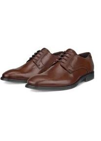 Schn&uuml;rschuh Ecco "MELBOURNE", Herren, Gr. 44, braun (cognacfarben), Glattleder, Schuhe Schn&uuml;rschuh, mit seitlichen N&auml;hten, Freizeitschuh, Halbschuh, Schn&uuml;rschuh