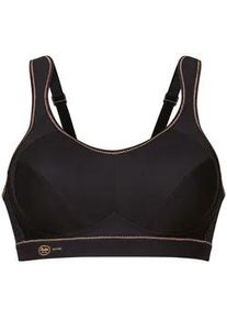 Sport-BH Anita "Sport BH extreme control", Damen, Gr. 85, Cup G, schwarz (schwarz, gold), Obermaterial: 76% Polyester PES. 19% Polyamid PA. 5% Elasthan EL., BHs Sport-BH