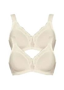 Soft-BH Viania "2er Pack Soft BH Helga", Damen, Gr. 95, Cup C, beige (cream cream), Stoff, Obermaterial: 68% Polyester PES. 13% Elasthan EL. 12% Baumwolle CO. 7% Polyamid PA., BHs Soft-BH