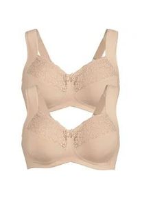 Entlastungs-BH Anita "2er Pack Entlastungs BH Havanna", Damen, Gr. 85, Cup C, beige (desert desert), Spitze, Obermaterial: 86% Polyamid PA. 14% Elasthan EL., BHs Entlastungs-BH