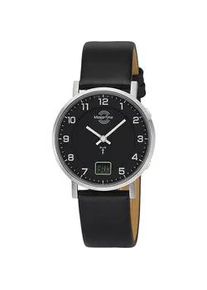 Funkuhr MASTER TIME "Advanced", schwarz (schwarz, schwarz), Armbanduhren, Damen, Funkuhr, Armbanduhr, Quarzuhr, Damenuhr, Datum
