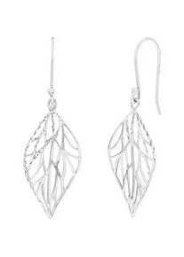 Paar Ohrhaken Amor "Blatt", silber (silberfarben), Ohrringe, Damen, Silber 925 (Sterlingsilber)