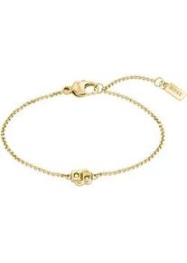 Armkette BOSS "DOUBLE B PETIT", gold (gelbgoldfarben), Armb&auml;nder, Damen, 16cm, Edelstahl, Armkette