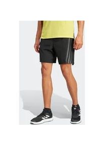 Shorts Adidas PERFORMANCE "DESIGNED-FOR-TRAINING 3-STREIFEN", Herren, Gr. M, L&auml;nge 7, schwarz, Obermaterial: 87% Polyester, 13% Elasthan, Hosen Shorts