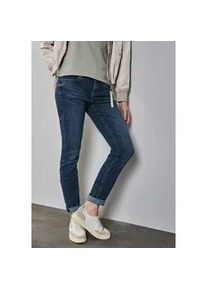 5-Pocket-Jeans Street One "Style Jane", Damen, Gr. 27, L&auml;nge 28, dunkelblau wash, Denim/Jeans, Obermaterial: 78% Baumwolle, 21% Polyester, 1% Elasthan, unifarben, lang, Jeans 5-Pocket-Jeans, mit Stretch, Topseller