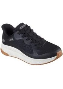 Slip-On Sneaker Skechers "BOBS SQUAD 4", Herren, Gr. 44, schwarz-wei&szlig; (schwarz, wei&szlig;), Synthetik, Textil, Schuhe, Trainingsschuh, Sneaker, Schn&uuml;rschuh zum einfachen Schlupfen