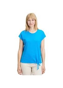 Kurzarmshirt Betty Barclay "Damen mit Tunnelzug", Damen, Gr. 38, blau (blau aster), Obermaterial: 100% Baumwolle, figurumspielend normal, Rundhals, Shirts, Material