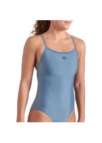 Badeanzug arena "W arena SOLID SWIMSUIT LIGHTDROP BACK B", Damen, Gr. 38, N-Gr, grau (stone grau), Obermaterial: 82% Polyester, 18% Elasthan, Badeanz&uuml;ge Badeanzug