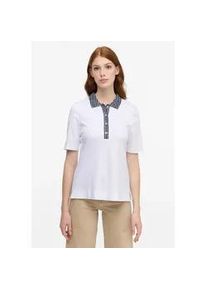 Poloshirt Eterna "REGULAR FIT", Damen, Gr. 34, wei&szlig;, Jersey, 100% Baumwolle, normal, Shirts