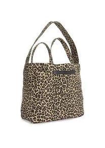 Shopper French Connection "Strandtasche, Sommertasche", Damen, Gr. B/H/T: 39cm x 34cm x 16cm, braun (leo), Stoff, Textil, gemustert, Taschen Shopper, Schultertasche, Handtasche, Einkaufstasche, Tragetasche VEGAN