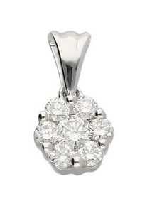 Adelia&acute;s Kettenanh&auml;nger ADELIA ́S "Damen 585 Wei&szlig;gold Anh&auml;nger mit Diamant Brillant &Oslash; 4,5 mm", silber, Schmuckanh&auml;nger, Damen, 0,13 VVS = sehr sehr kleine Einschl&uuml;sse, Gold, Kettenanh&auml;nger, mit Diamant / Brillant f&uuml;r Damen