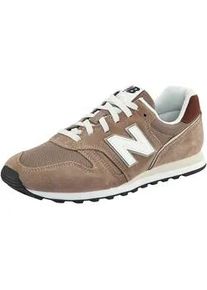 Sneaker New Balance "373", Herren, Gr. 42, mushroom, sea salt, rich oak, Leder, Textil, mehrfarbig, Schuhe Sneaker