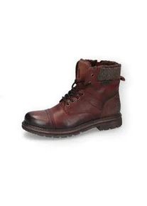 Winterboots Dockers BY GERLI, Herren, Gr. 44, braun (cognac), Nappaleder, Schuhe Winterboots, Stiefel, Boots mit Warmfutter