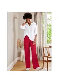 Langarmshirt Inspirationen "Shirttunika", Damen, Gr. 54, wei&szlig;, 95% Baumwolle, 5% Elasthan, unifarben, V-Ausschnitt, Shirts Langarmshirt