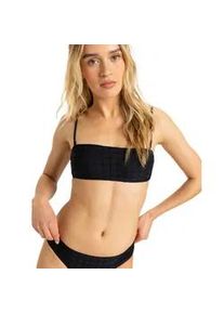 Bandeau-Bikini-Top Roxy "Camilo", Damen, Gr. XL, Cup B, grau (anthrazit), Obermaterial: 92% Microfaser, 8% Elasthan;, Bikini-Oberteile