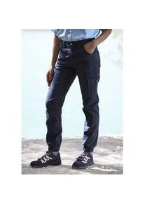 Trekkinghose Vivance ACTIVE "Cargo Jeans Optik", Damen, Gr. 48, N-Gr, schwarz, Obermaterial: 98% Baumwolle, 2% Elasthan, unifarben, Hosen Trekkinghose, Baumwollmix mit Cargo Taschen