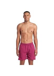 Badeshorts arena "FUNDAMENTALS arena LOGO BOXER R", Herren, Gr. L, N-Gr, lila (schwarz lila, calypso coral), Obermaterial: 100% Polyester, Badehosen Badeshorts