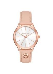 Quarzuhr Michael Kors "SLIM RUNWAY", rosa, Armbanduhren, Damen, Quarzuhr, Armbanduhr, Damenuhr, Lederarmband, analog