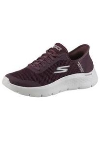 Slip-On Sneaker Skechers "GO WALK FLEX-GRAND ENTRY", Damen, Gr. 41, rot (burgunderrot), Textil, Schuhe, Slipper mit Slip-ins zum Schlupfen