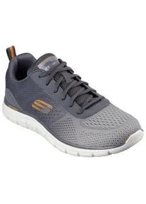 Sneaker Skechers "TRACK-RIPKENT", Herren, Gr. 48,5, gr&uuml;n (oliv, grau), Synthetik, Textil, Schuhe Sneaker, Freizeitschuh, Halbschuh, Schn&uuml;rschuhin veganer Verarbeitung
