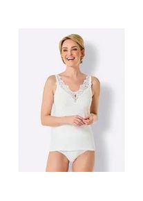 w&auml;schepur Achselhemd W&Auml;SCHEPUR, Damen, Gr. 44, 2 Stk., Normalgr&ouml;&szlig;en, wei&szlig;, 100% Baumwolle, Rundhals, Unterhemden