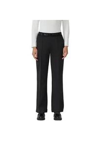 Stoffhose s.Oliver BLACK LABEL, Damen, Gr. 36, N-Gr, schwarz, Web, Obermaterial: 92% Polyester, 8% Elasthan. Futter: 100% Polyester, unifarben, weit kn&ouml;chellang, Hosen Stoffhose, mit elastischem Bund