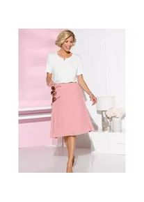 Kurzarmshirt Classic Basics "Kurzarm-Shirt", Damen, Gr. 40, beige (ecru), 95% Viskose, 5% Elasthan, unifarben, Rundhals, Shirts