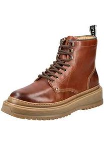 Schn&uuml;rstiefelette sneaky steve "sneaky steve Stiefelette Leder", Herren, Gr. 43, braun (cognac), Leder, Schuhe Schn&uuml;rstiefelette