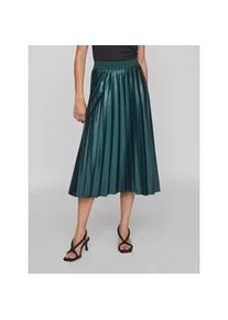 Plisseerock Vila "VINITBAN SKIRT - NOOS", Damen, Gr. L (40), gr&uuml;n (ponderosa pine), Web, Obermaterial: 96% Polyester, 4% Elasthan, unifarben, regular fit knieumspielend, R&ouml;cke
