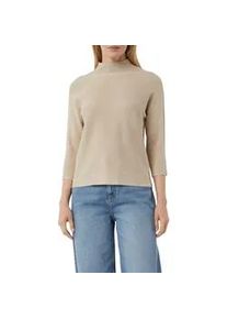 Strickpullover comma, Damen, Gr. 42, beige, Strick, Obermaterial: 80% Viskose, 20% Polyamid, unifarben, regular fit taillenbedeckt, ohne Ausschnitt, Fledermaus&auml;rmel gerader Abschluss, Pullover Strickpullover, mit Fledermaus&auml;rmeln