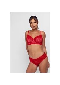 Fullcup-BH Dorina "Hasina", Damen, Gr. 80, Cup F, rot, Spitze, Obermaterial: 65% Polyamid, 23% Polyester, 12% Elasthan, unifarben, BHs, leicht gepolsterte Cups, Spitze