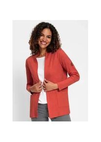 Shirtjacke Casual Looks "Shirtjacke", Damen, Gr. 38, orange (terra), 95% Baumwolle, 5% Elasthan, unifarben, Shirts Shirtjacke