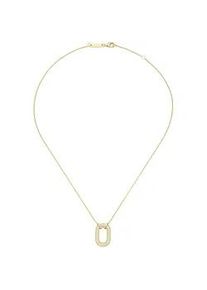 Collier "mit Zirkonia, Silber 925", gold, Giorgio Martello MILANO, Halsketten, Damen, 45cm, Silber 925 (Sterlingsilber), Collier