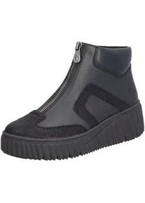 Keilstiefelette Rieker "Rieker Stiefelette Lederimitat", Damen, Gr. 40, schwarz, Lederimitat, Schuhe