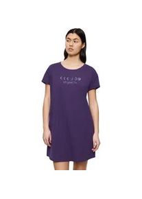 Nachthemd Triumph "Nightdresses NDK X", Damen, Gr. 36, N-Gr, lila (royal lila), Jersey, Obermaterial: 100% Baumwolle, bequem kniefrei, Rundhals, Kleider Nachthemd, weich, atmungsaktiv, gerippter Rundhalsausschnitt, Kurzarm