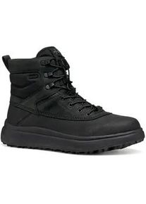 Winterboots Geox "U GRANITO + GRIP B A", Herren, Gr. 45, schwarz, Leder, Lederimitat, unifarben, Schuhe Winterboots, Snowboots, Schn&uuml;rschuh mit Warmfutter, Gr&ouml;&szlig;enschablone zum Download