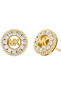 Paar Ohrstecker Michael Kors "Schmuck Geschenk Silber 925 Ohrringe PREMIUM", gold (gelbgoldfarben, kristallwei&szlig;, kristallwei&szlig;), Ohrringe, Damen, 12mm, Silber 925 (Sterlingsilber), mit Zirkonia (synth.)