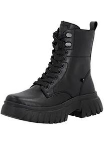 Schn&uuml;rstiefelette Rieker "Rieker Stiefelette Glattleder", Damen, Gr. 41, schwarz, Glattleder, Schuhe Schn&uuml;rstiefelette