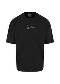 T-Shirt Karl Kani "Karl Kani Herren KM214-084-1 Small Signature Heavy Jersey Tee", Damen, Gr. XS, schwarz, 100% Baumwolle, loose fit, Rundhals, Shirts T-Shirt