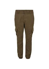 Stoffhose Urban Classics "Urban Classics Herren Boys Cargo Jogging Pants", M&auml;dchen, Gr. 134/140, Normalgr&ouml;&szlig;en, olive, 100% Baumwolle, unifarben, normal, Hosen Stoffhose