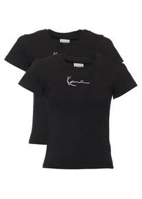 T-Shirt Karl Kani "Karl Kani Damen", Damen, Gr. M, schwarz, 95% Baumwolle, 5% Elasthan, bedruckt, slim fit, Rundhals, Shirts T-Shirt