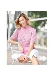 Stehkragenpullover Classic Basics "Pullover", Damen, Gr. 44, rosa (ros&eacute;), 100% Polyacryl, unifarben, Pullover Stehkragenpullover