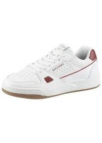 Sneaker Skechers "Harry Kane - Off Pitch Collection: Koopa - Harry Kane Court", Herren, Gr. 47,5, rot (wei&szlig;, weinrot), Leder, Schuhe Sneaker, Retro Sneaker signiert vom weltbekannten Fu&szlig;ballstar Harry Kane