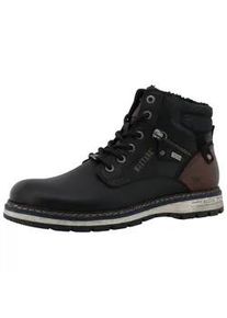 Winterboots Mustang SHOES "Mariko", Herren, Gr. 42, schwarz, Lederimitat, Textil, Basic, Schuhe Winterboots, Workerboots, Schn&uuml;rboots mit TEX-Ausstattung