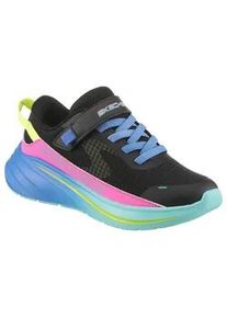 Sneaker Skechers "WAVE 92", Damen, Gr. 29, schwarz (schwarz multi), Lederimitat, Textil, kontrastfarbene Details, Schuhe Sneaker, Halbschuh mit Klettverschluss, Gr&ouml;&szlig;enschablone zum Download