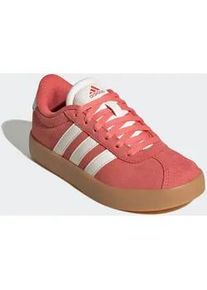 Sneaker Adidas SPORTSWEAR "VL COURT 3.0", M&auml;dchen, Gr. 37, rot (preloved scarlet, core wei&szlig;, bright rot), Leder, Synthetik, Schuhe Sneaker, inspiriert vom Design des Adidas samba, f&uuml;r Kinder & Jugendliche