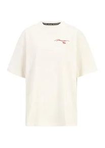 T-Shirt Rocawear "Rocawear Rocawear Crown T-Shirts", Damen, Gr. M, wei&szlig;, 100% Baumwolle, bedruckt, oversize, Rundhals, Shirts T-Shirt