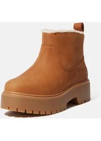 Chelseaboots Timberland "STONE STREETMID WARM LINED BOOT", Damen, Gr. 39, rust nubuck, Leder, Schuhe Chelseaboots, Winterstiefel, Winterschuhe, Stiefelette, gef&uuml;ttert