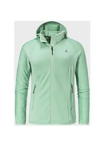 Sch&ouml;ffel Fleecejacke SCH&Ouml;FFEL "Fleece Hoody Style Cascata WMS", Damen, Gr. 46, gr&uuml;n (6305, gr&uuml;n), Oberstoff: 94% Polyester, 6% Elasthan, regular fit, hoch geschlossener Ausschnitt, Jacken Fleecejacke